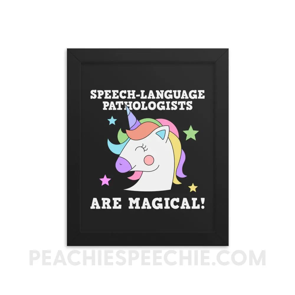 SLPs are Magical Framed Poster - 8×10 - Posters peachiespeechie.com