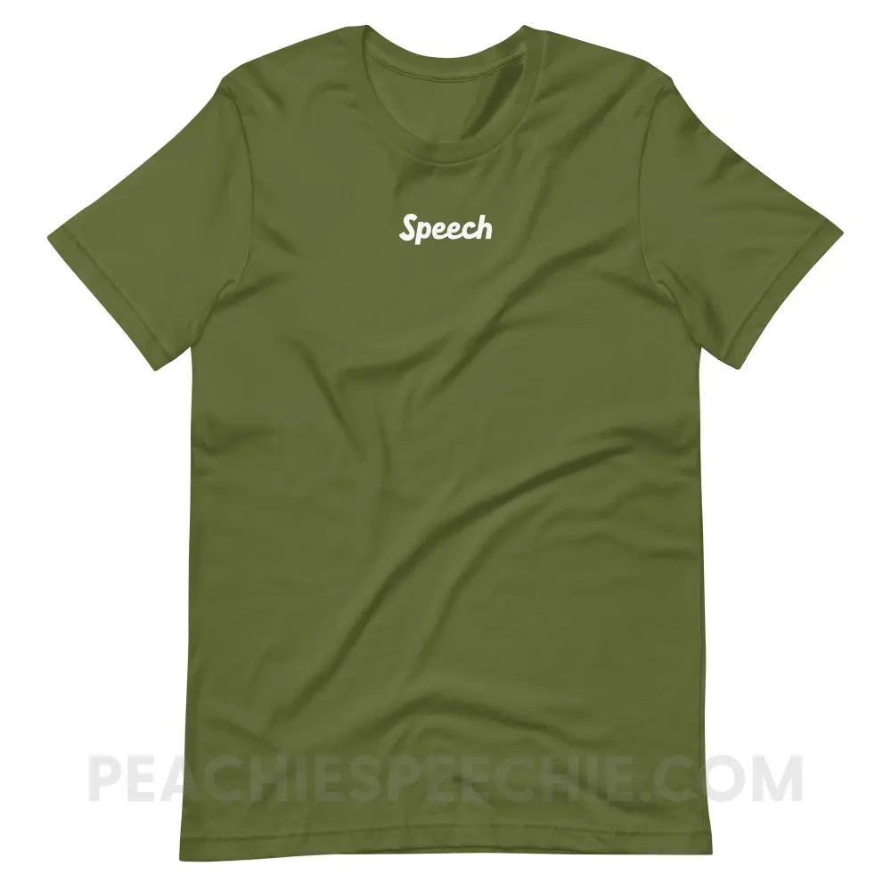 Small Speech Premium Soft Tee - Olive / S - T-Shirt peachiespeechie.com