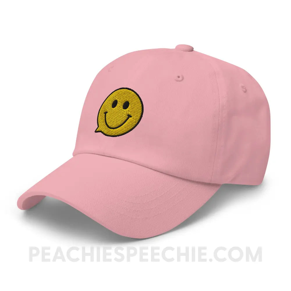 Smiley Face Speech Bubble Relaxed Hat - peachiespeechie.com