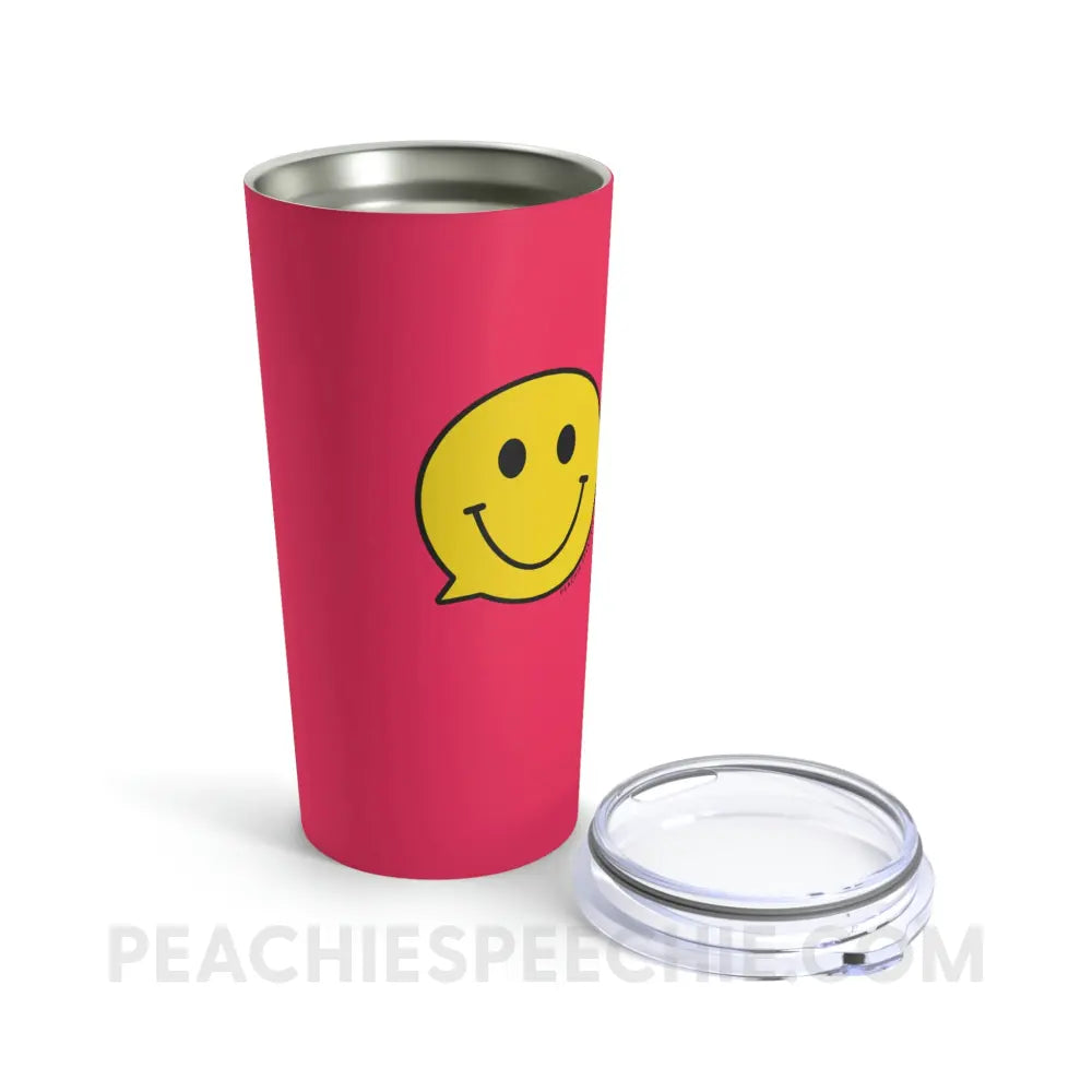 Smiley Face Speech Bubble Tumbler - 20oz - Mug peachiespeechie.com