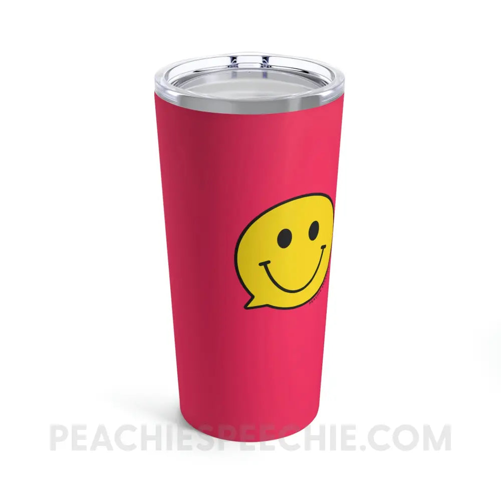 Smiley Face Speech Bubble Tumbler - 20oz - Mug peachiespeechie.com