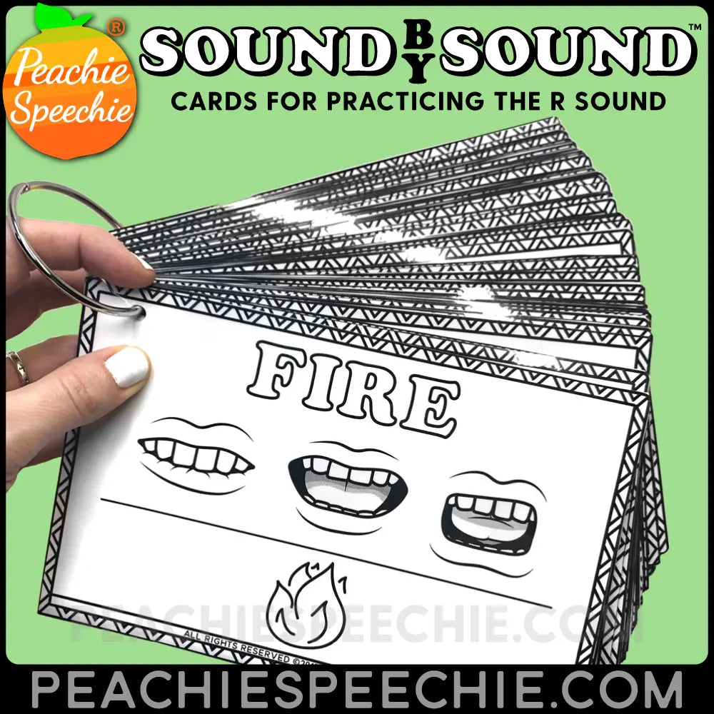 Sound-by-Sound®: Cards for Practicing the R Sound - Materials peachiespeechie.com