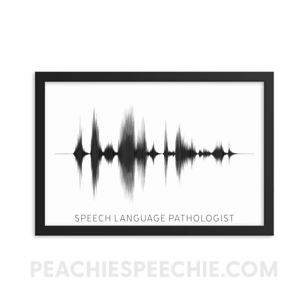SLP Sound Wave Framed Poster - 12×18 - Posters peachiespeechie.com