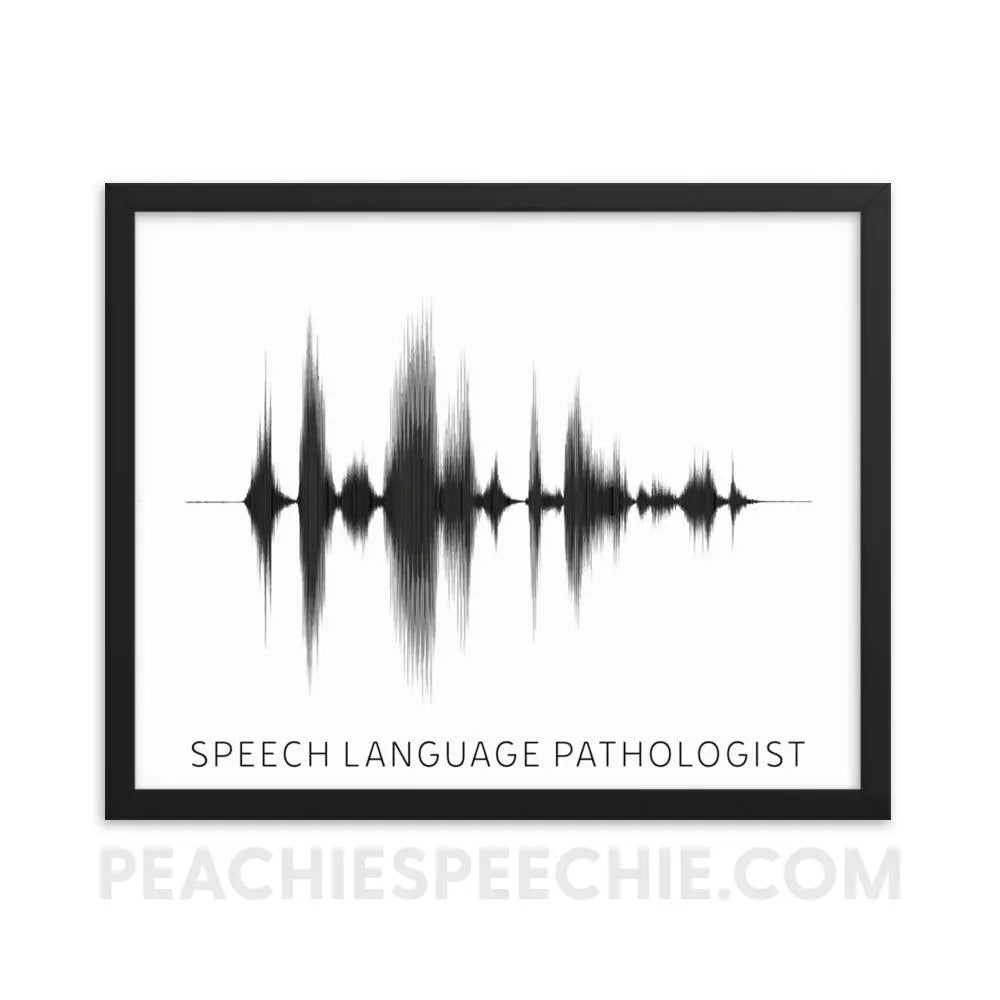 SLP Sound Wave Framed Poster - 16×20 - Posters peachiespeechie.com