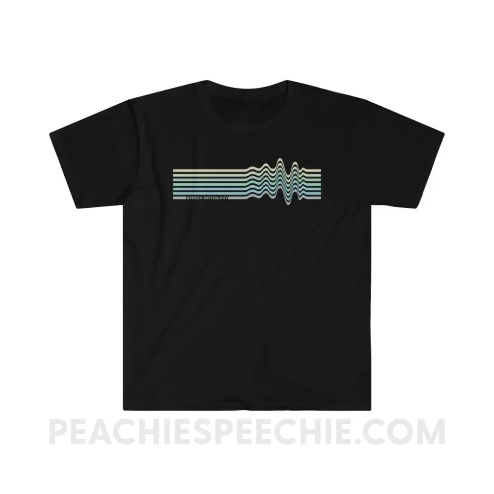 Sound Waves Classic Tee - Black / S - T-Shirt peachiespeechie.com