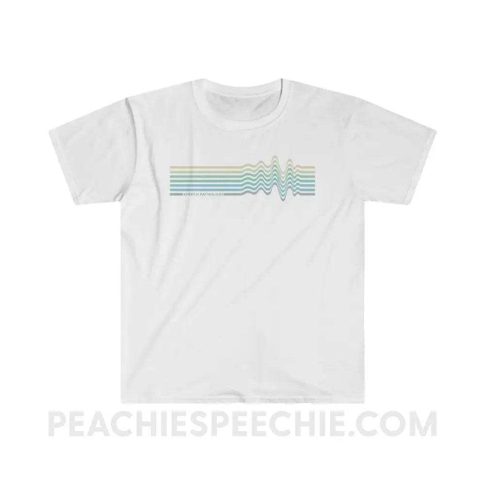 Sound Waves Classic Tee - White / S - T-Shirt peachiespeechie.com