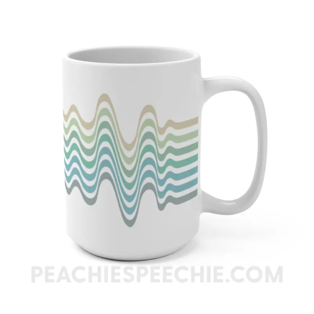 Sound Waves Coffee Mug - 15oz - peachiespeechie.com
