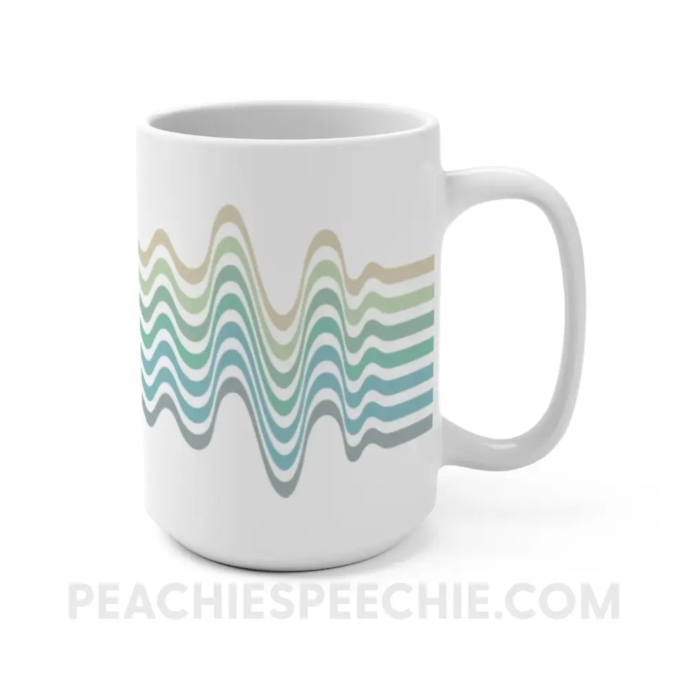 Sound Waves Coffee Mug - 15oz - peachiespeechie.com