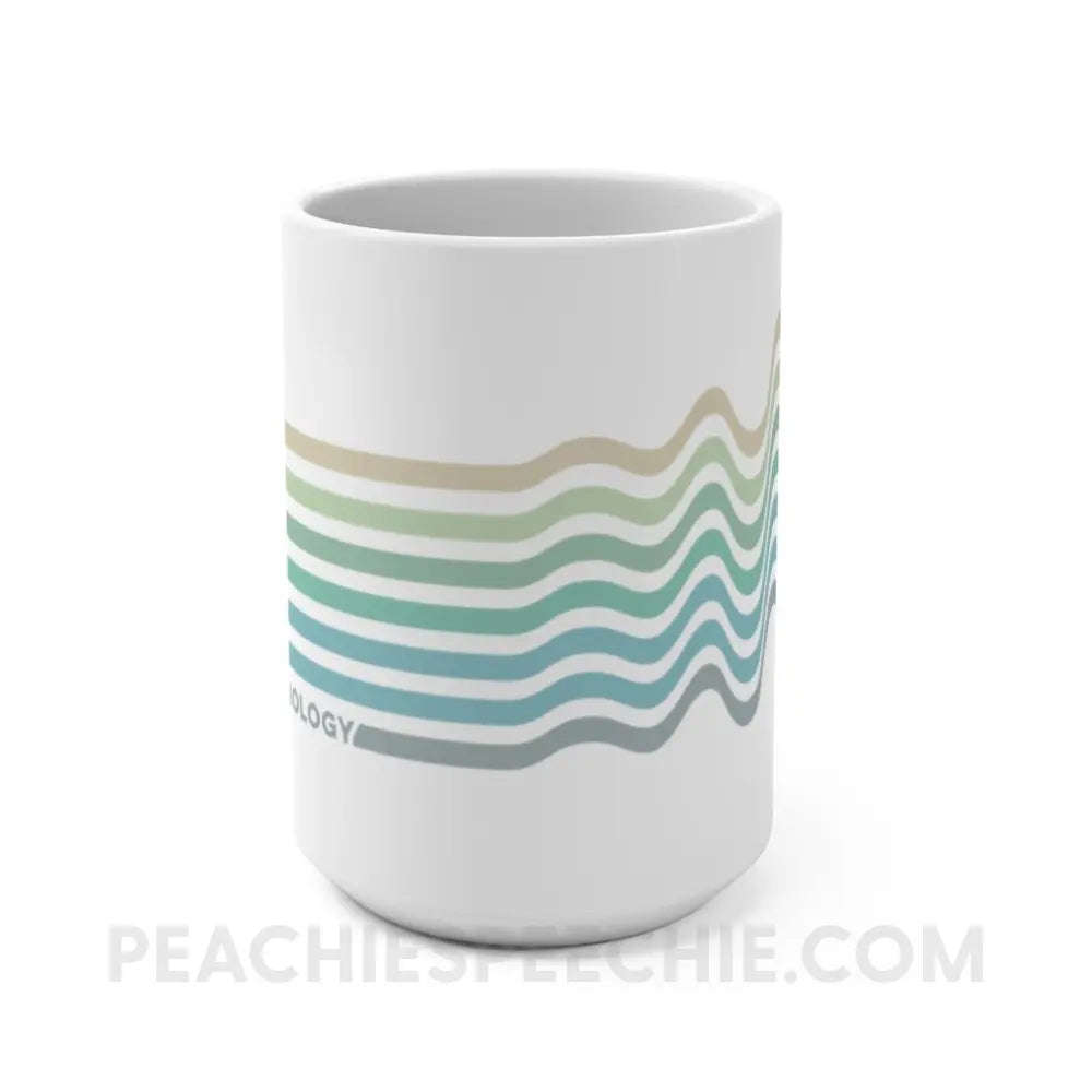 Sound Waves Coffee Mug - 15oz - peachiespeechie.com