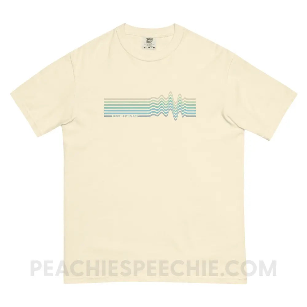 Sound Waves Comfort Colors Tee - Ivory / S - T-Shirt peachiespeechie.com