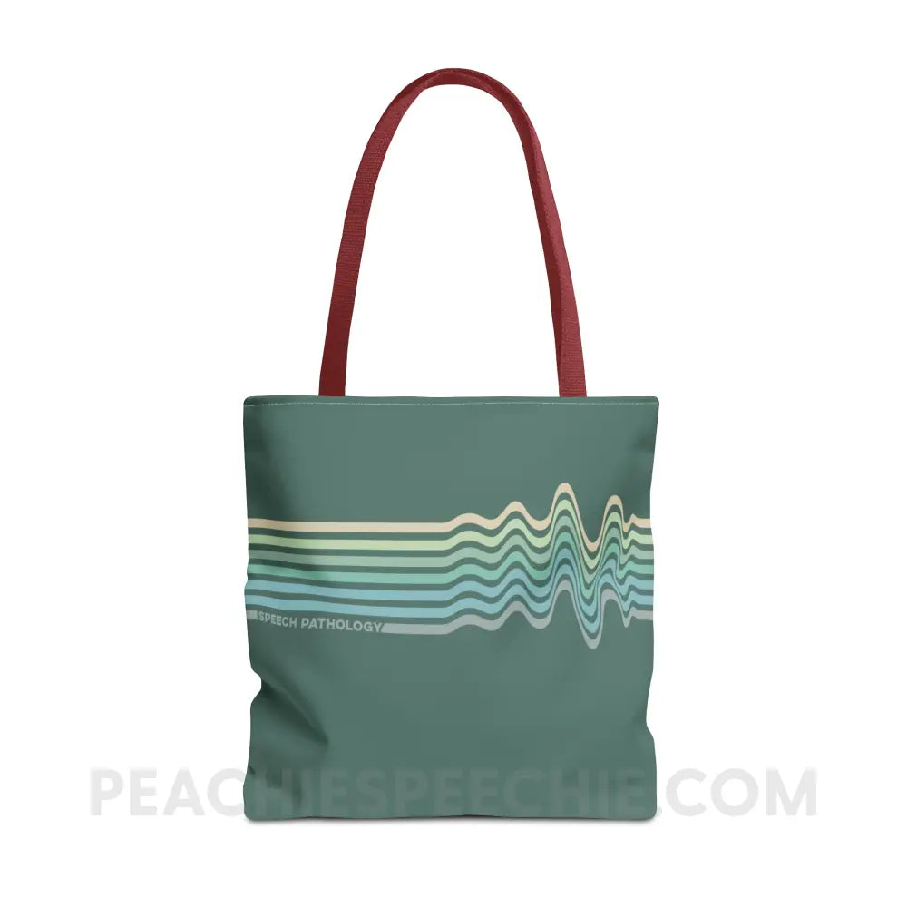 Sound Waves Everyday Tote - Red - Bags peachiespeechie.com