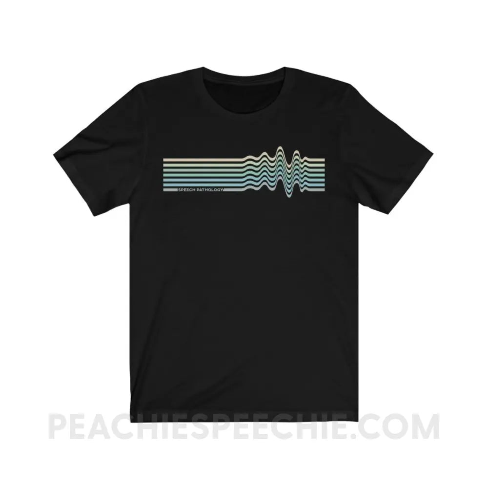 Sound Waves Premium Soft Tee - Black / S - T-Shirt peachiespeechie.com