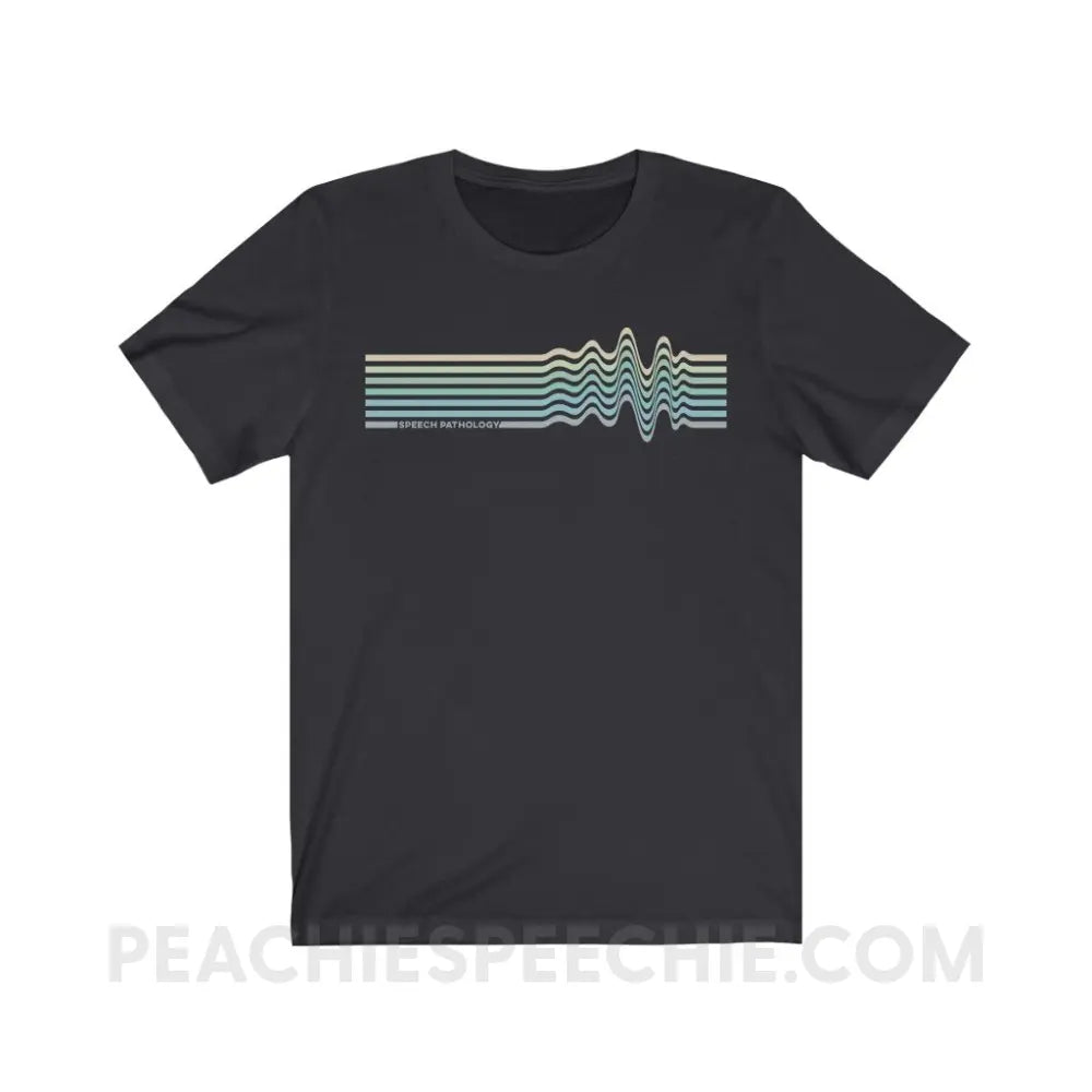Sound Waves Premium Soft Tee - Dark Grey / S - T-Shirt peachiespeechie.com