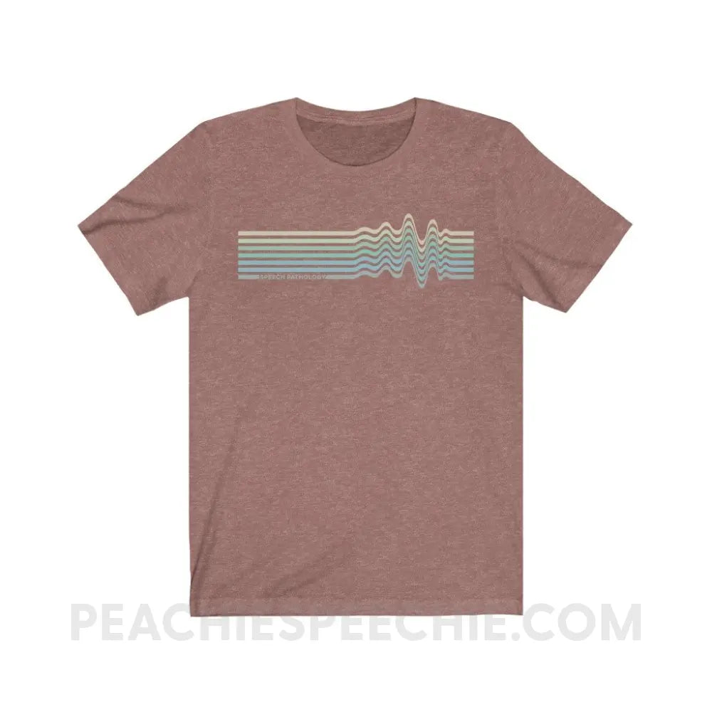 Sound Waves Premium Soft Tee - Heather Mauve / S - T-Shirt peachiespeechie.com