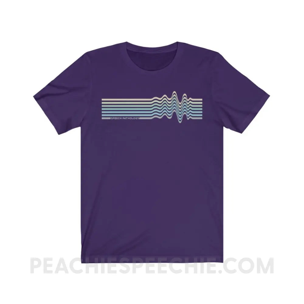Sound Waves Premium Soft Tee - Team Purple / S - T-Shirt peachiespeechie.com