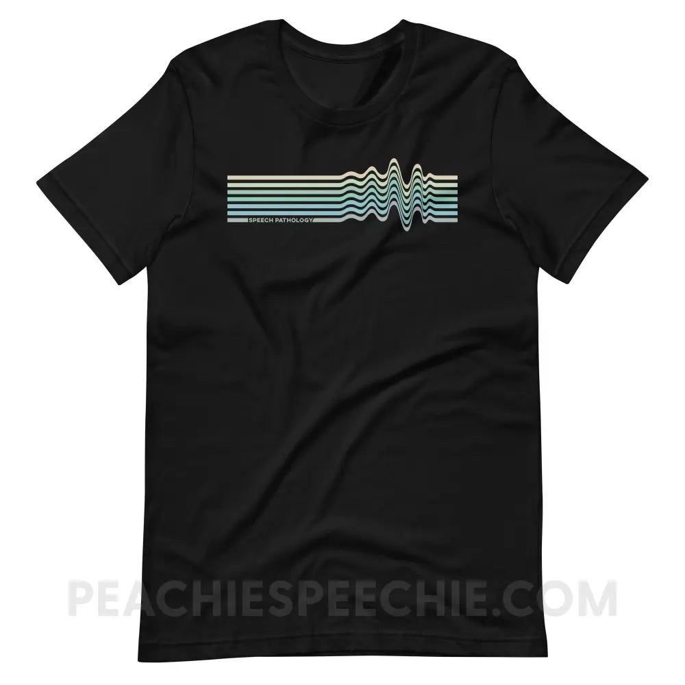 Sound Waves Premium Soft Tee - Black / S - T-Shirt peachiespeechie.com