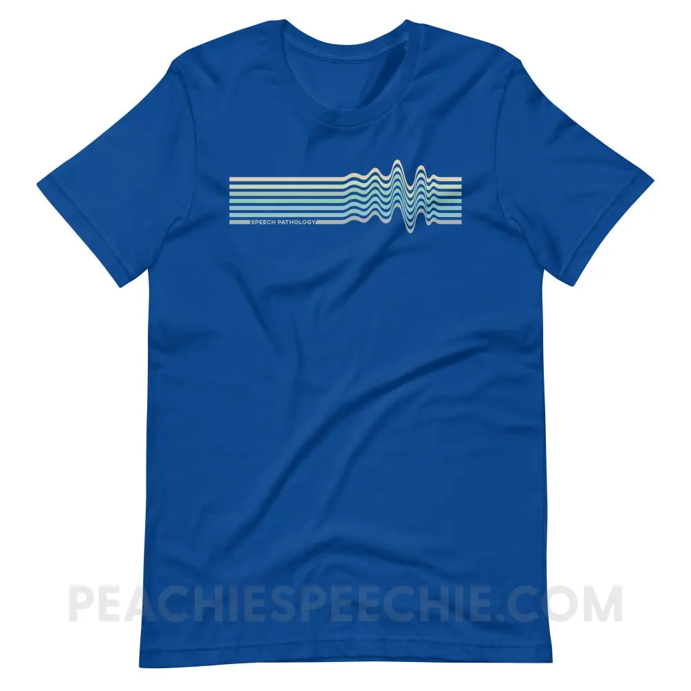 Sound Waves Premium Soft Tee - True Royal / S - T-Shirt peachiespeechie.com