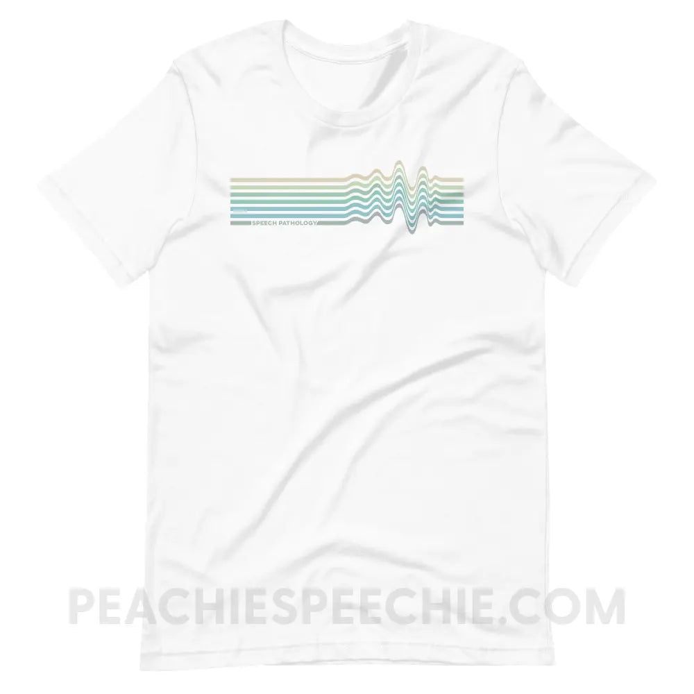 Sound Waves Premium Soft Tee - White / S - T-Shirt peachiespeechie.com