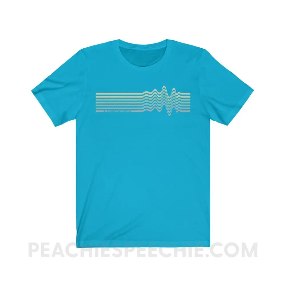 Sound Waves Premium Soft Tee - Turquoise / S - T-Shirt peachiespeechie.com