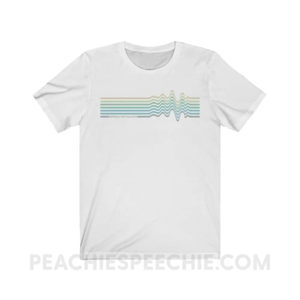 Sound Waves Premium Soft Tee - White / S - T-Shirt peachiespeechie.com