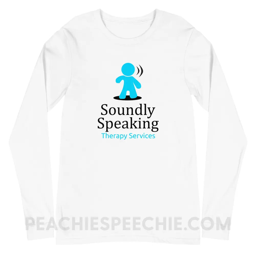 Soundly Speaking Premium Long Sleeve - White / XS - peachiespeechie.com