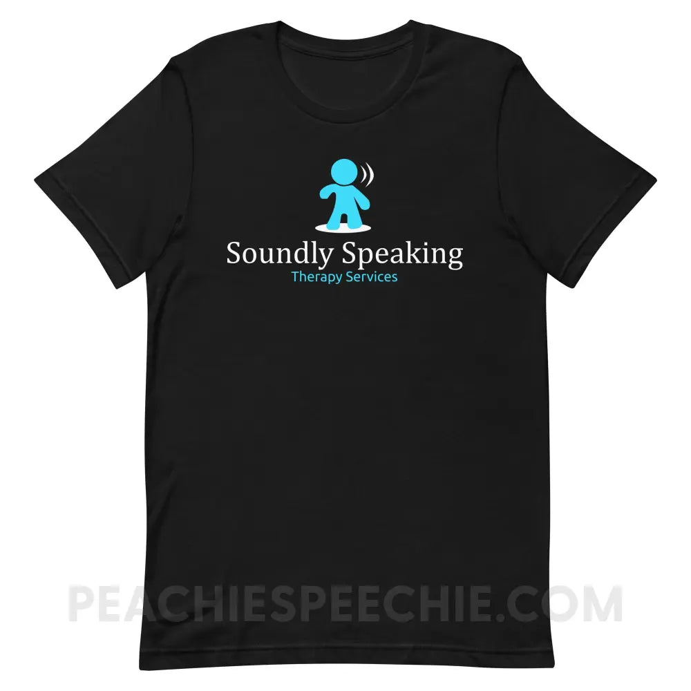 Soundly Speaking Premium Soft Tee - Black / 5XL - custom product peachiespeechie.com