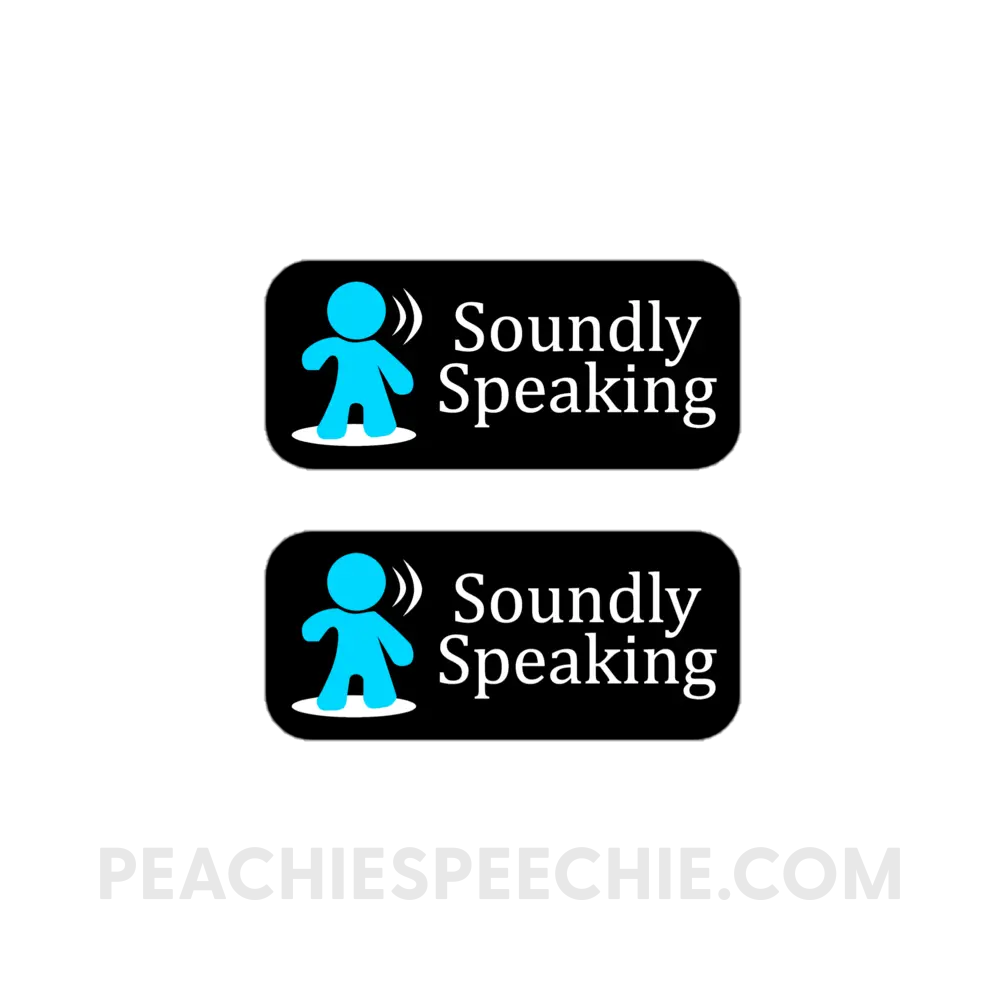 Soundly Speaking Stickers - peachiespeechie.com