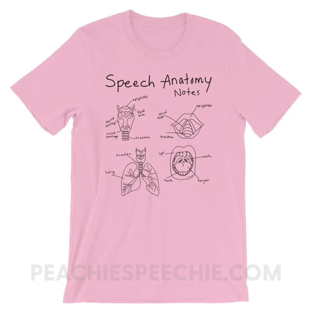 Speech Anatomy Notes Premium Soft Tee - Lilac / S - T-Shirts & Tops peachiespeechie.com