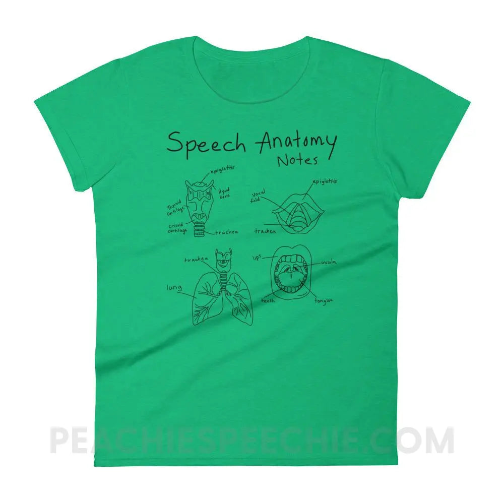 Speech Anatomy Notes Women’s Trendy Tee - T-Shirts & Tops peachiespeechie.com