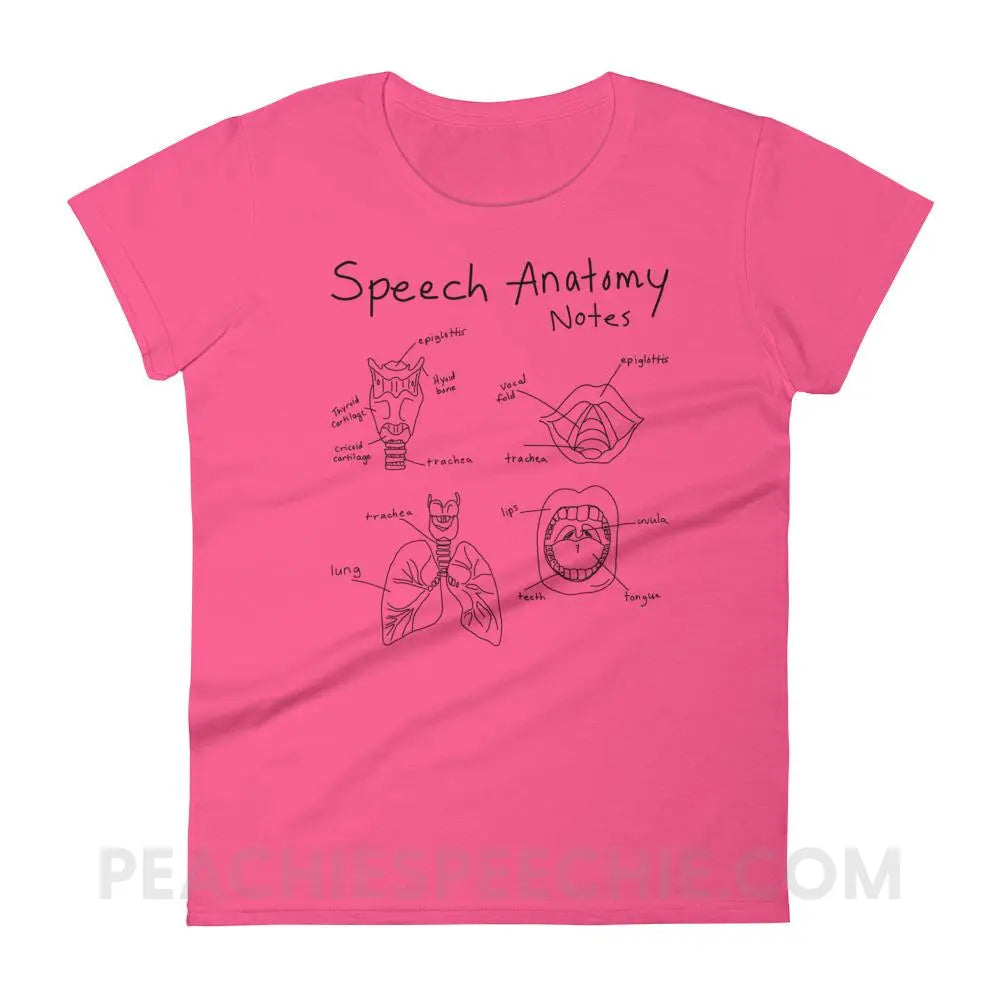 Speech Anatomy Notes Women’s Trendy Tee - T-Shirts & Tops peachiespeechie.com
