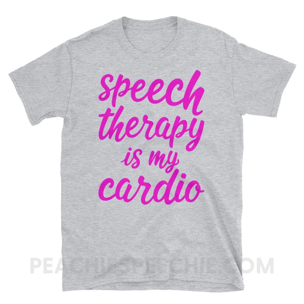 Speech Is My Cardio Classic Tee - Sport Grey / S - T-Shirts & Tops peachiespeechie.com