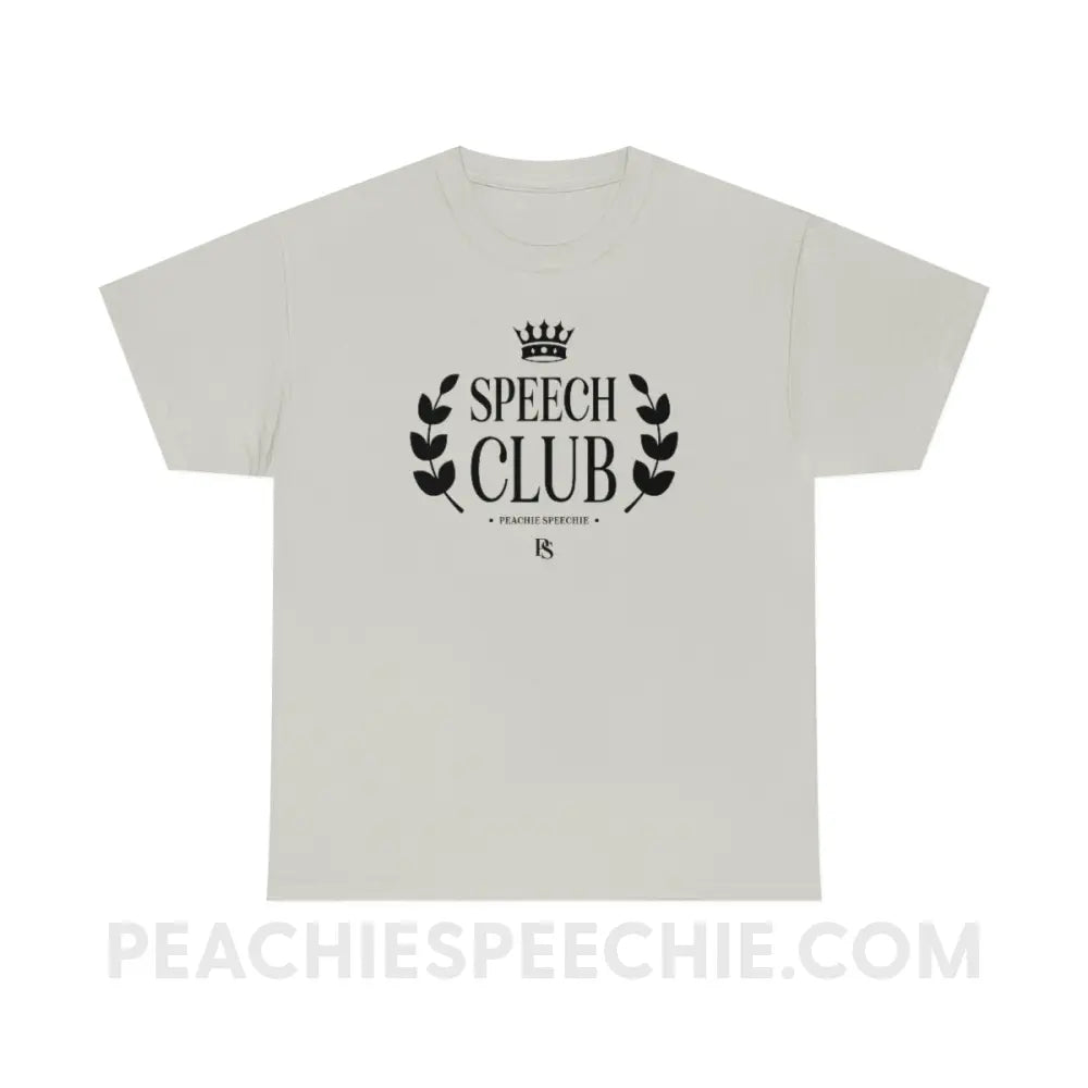 Speech Club Basic Tee - Ice Grey / M - T-Shirt peachiespeechie.com