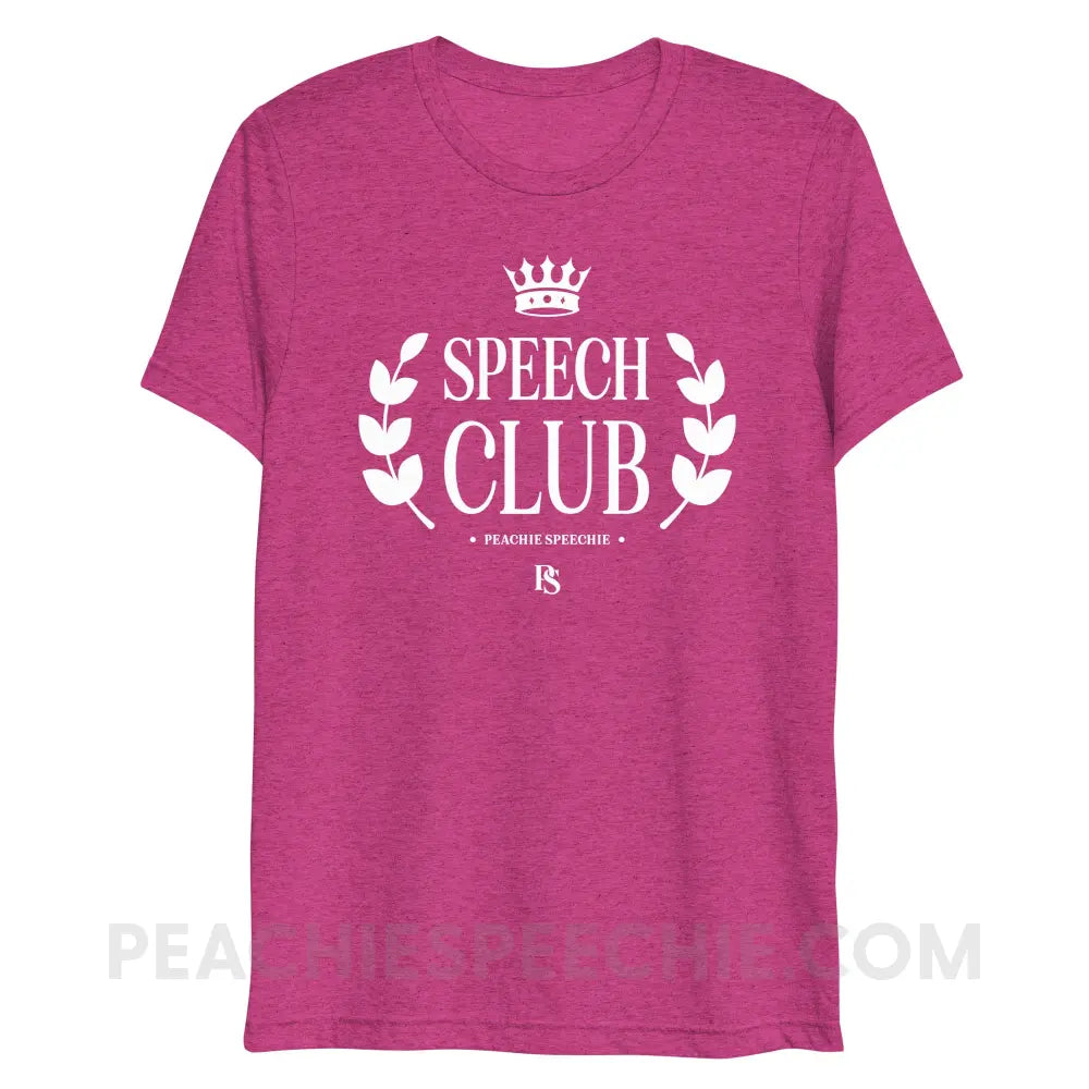 Speech Club Tri-Blend Tee - Berry Triblend / XS - peachiespeechie.com