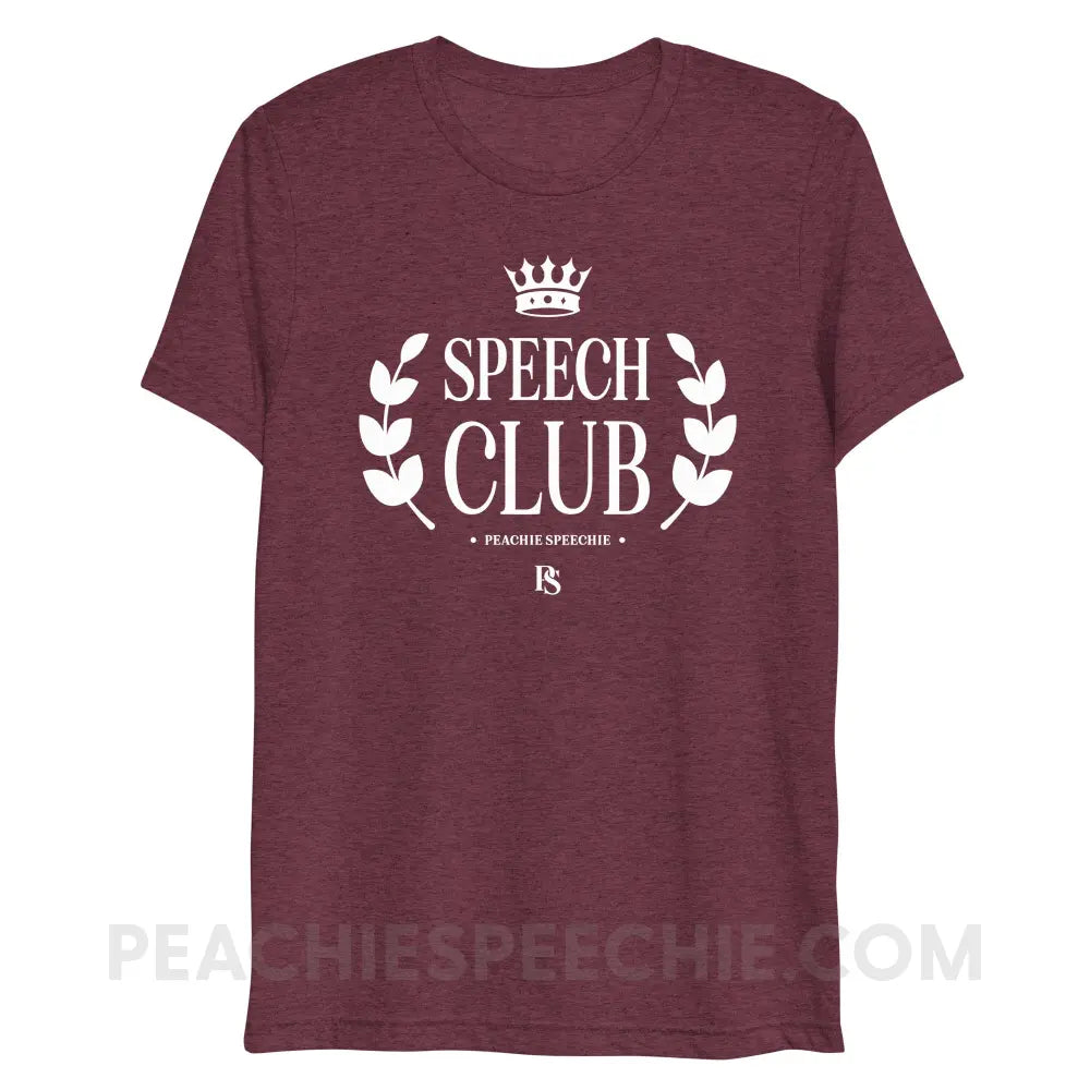 Speech Club Tri-Blend Tee - Maroon Triblend / XS - peachiespeechie.com