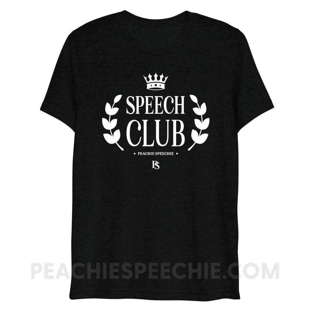 Speech Club Tri-Blend Tee - Solid Black Triblend / XS - peachiespeechie.com