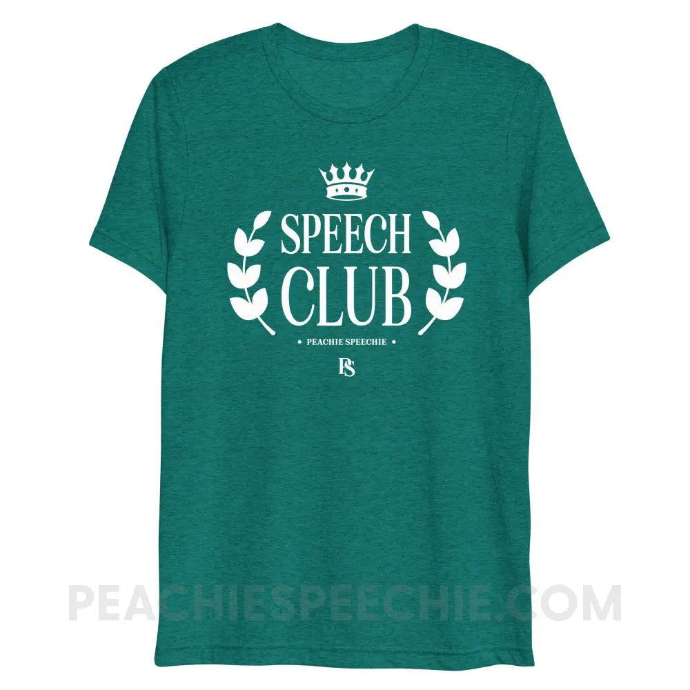 Speech Club Tri-Blend Tee - Teal Triblend / XS - peachiespeechie.com