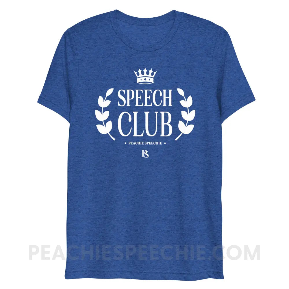 Speech Club Tri-Blend Tee - True Royal Triblend / XS - peachiespeechie.com