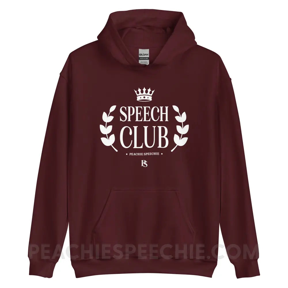Speech Club Classic Hoodie - Maroon / S peachiespeechie.com