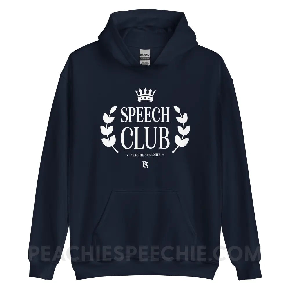 Speech Club Classic Hoodie - Navy / S peachiespeechie.com