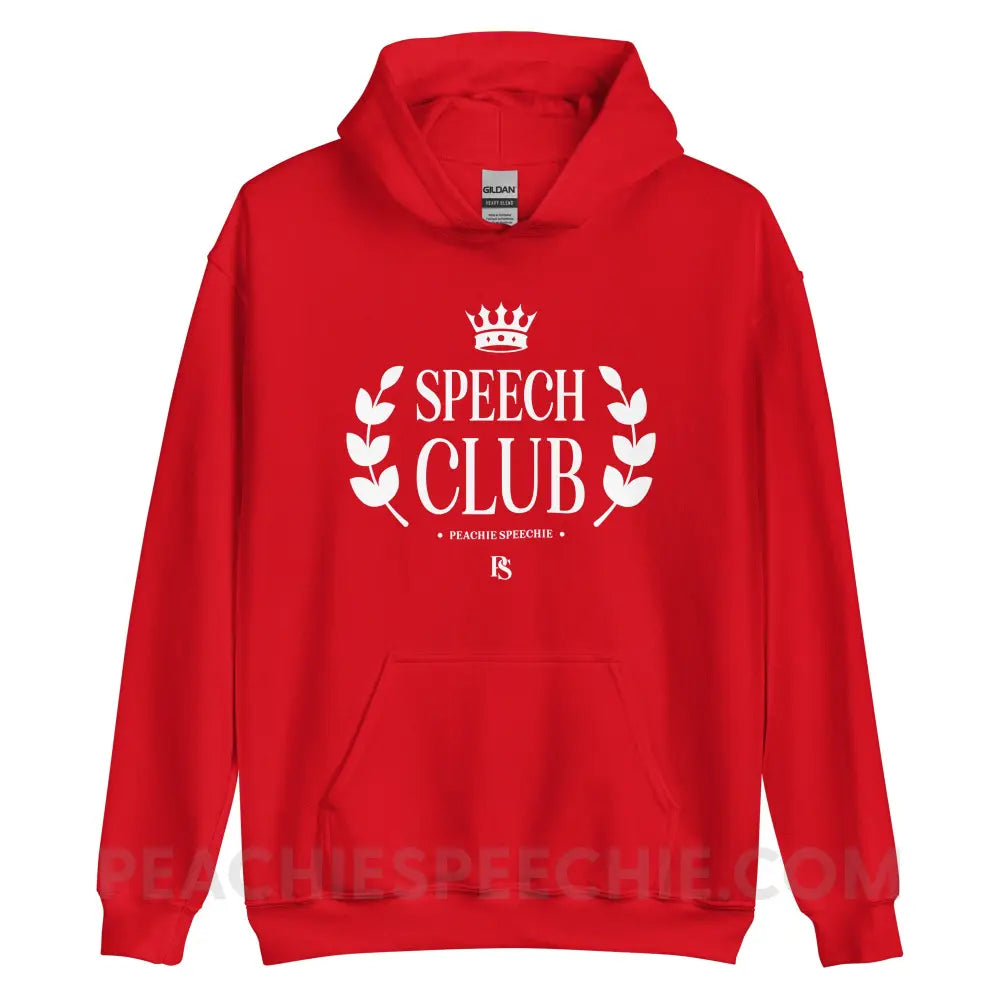 Speech Club Classic Hoodie - Red / S peachiespeechie.com