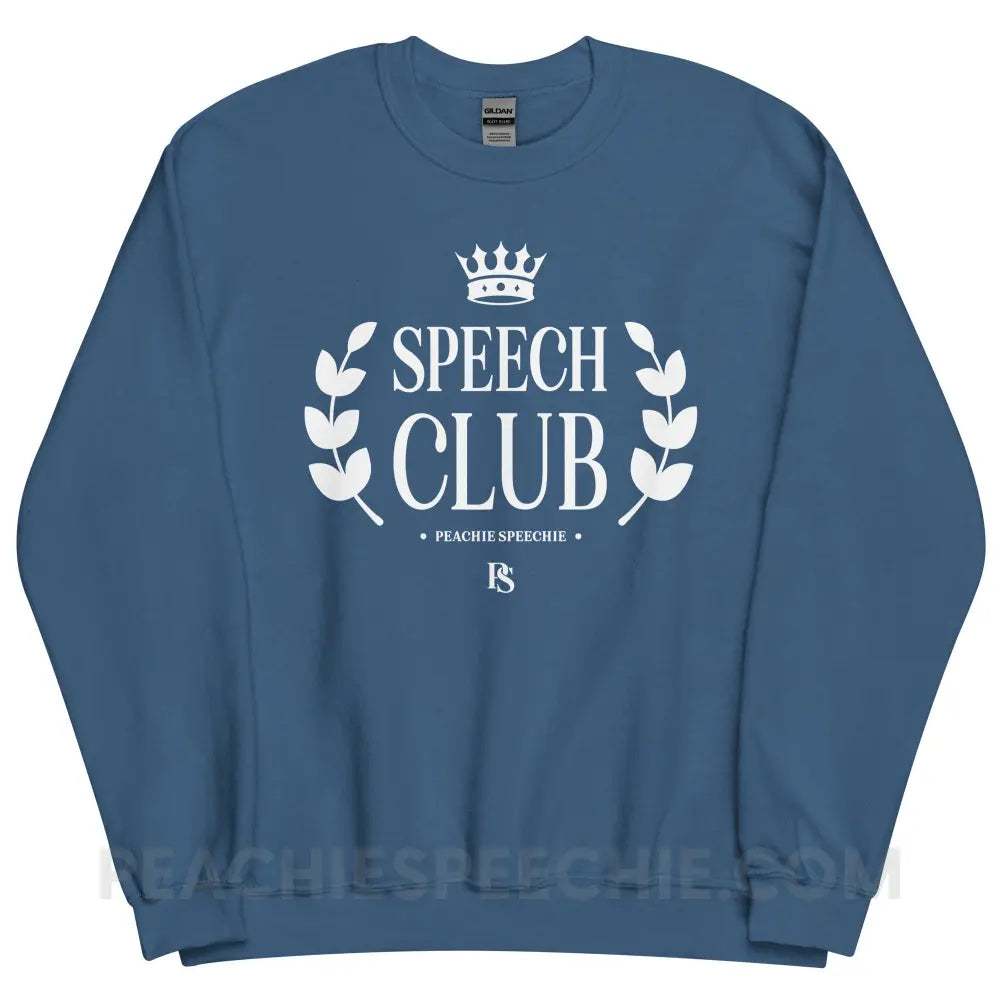 Speech Club Classic Sweatshirt - Indigo Blue / S - peachiespeechie.com
