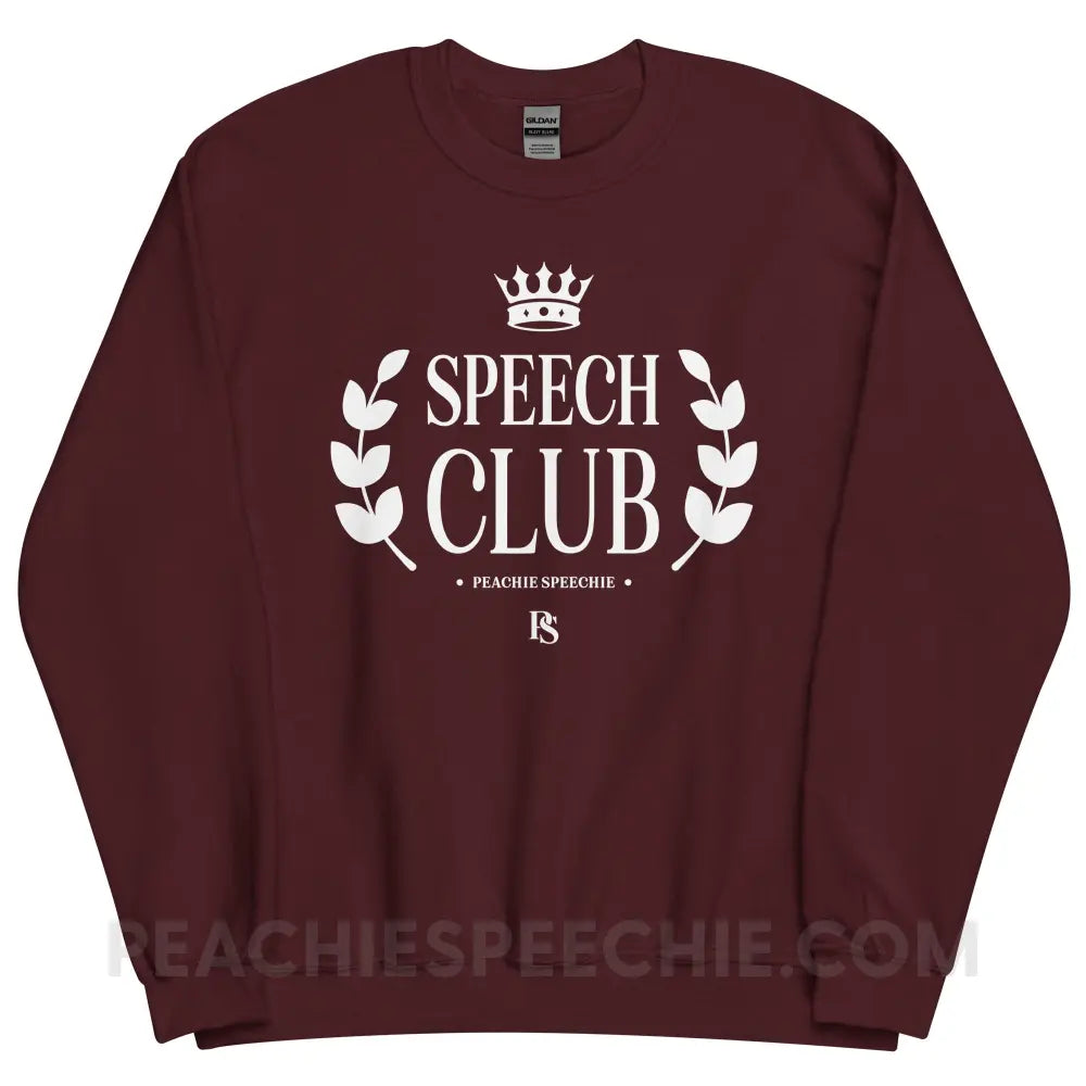Speech Club Classic Sweatshirt - Maroon / S - peachiespeechie.com