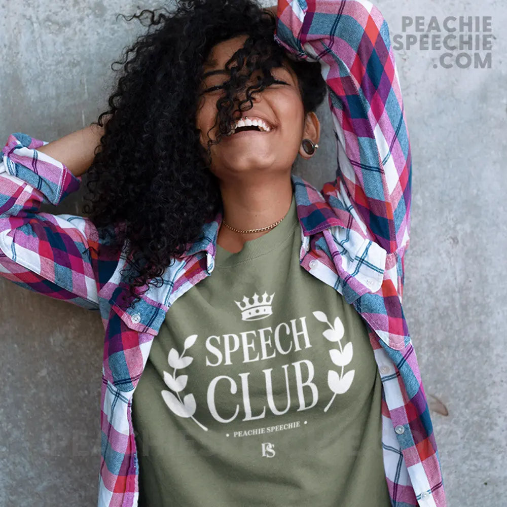 Speech Club Classic Sweatshirt - Military Green / S - peachiespeechie.com