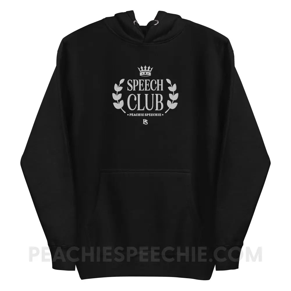 Speech Club Embroidered Fave Hoodie - Black / S peachiespeechie.com
