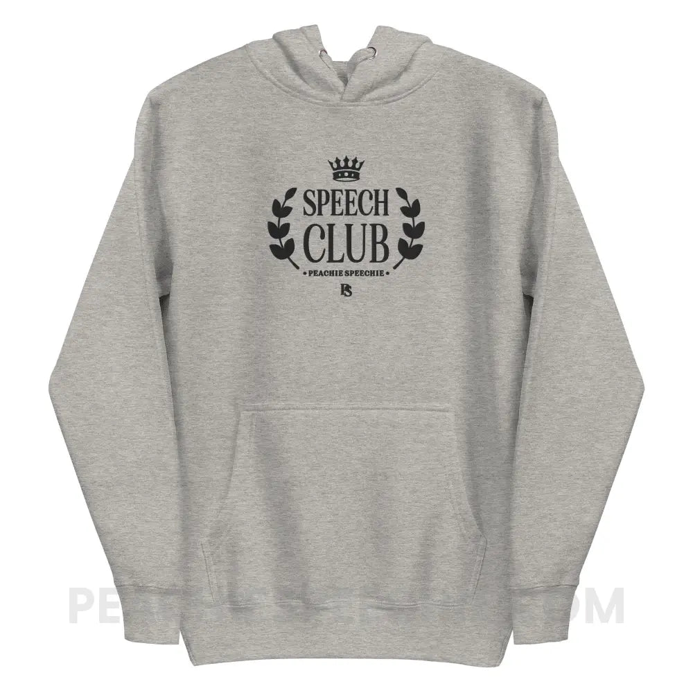 Speech Club Embroidered Fave Hoodie - Carbon Grey / S peachiespeechie.com