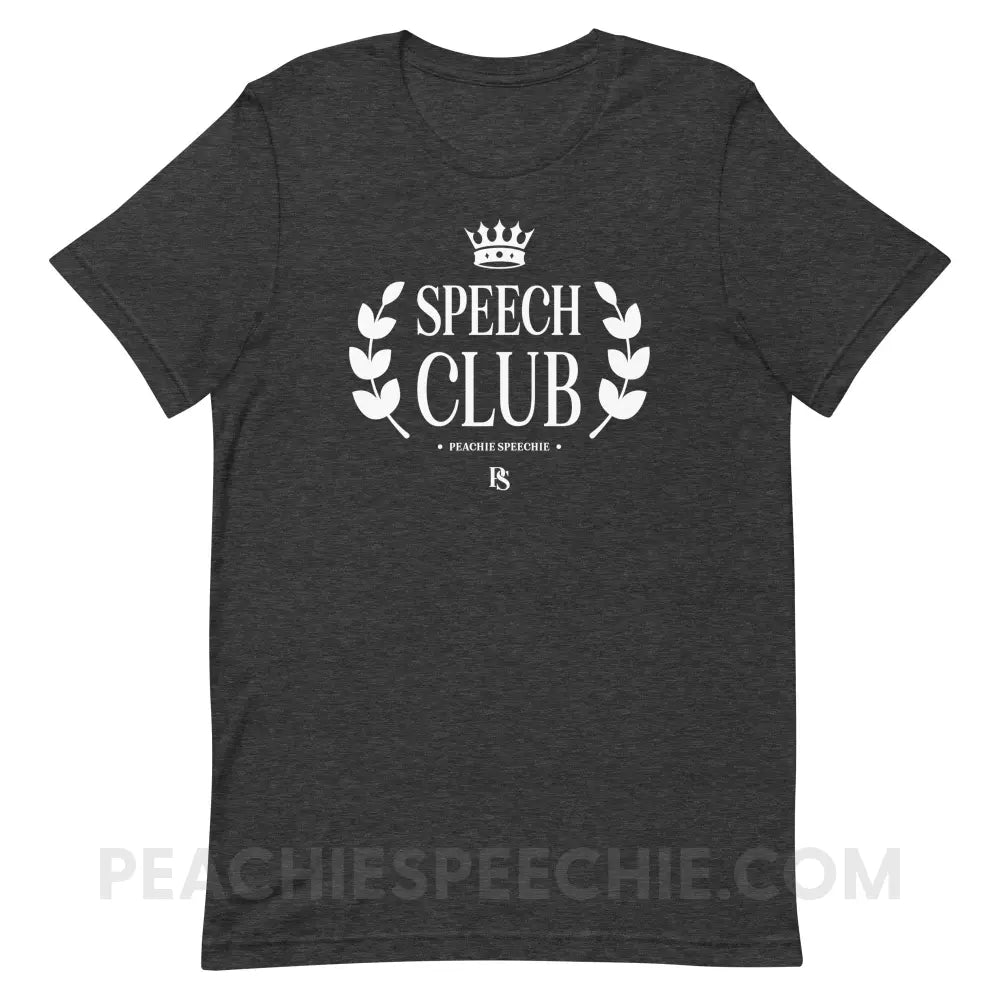 Speech Club Premium Soft Tee - Dark Grey Heather / XS - peachiespeechie.com