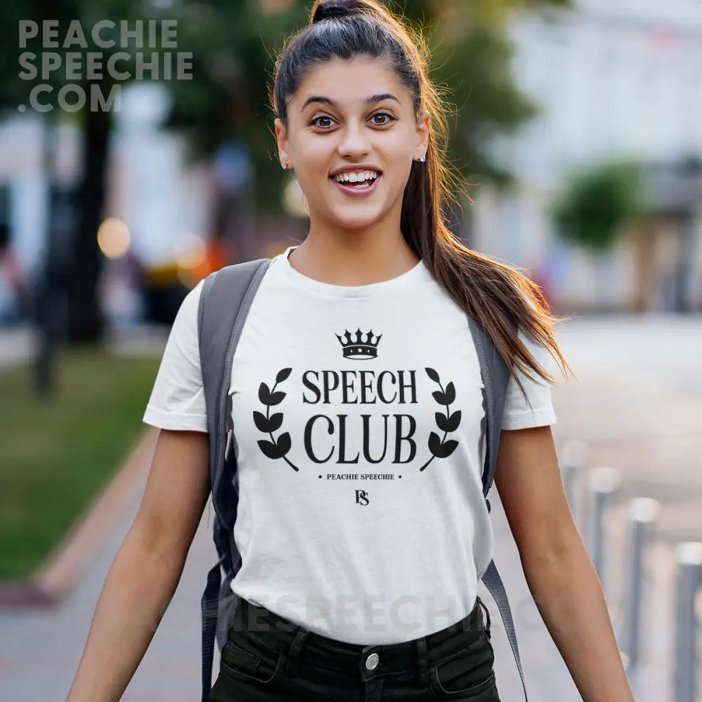 Speech Club Premium Soft Tee - peachiespeechie.com