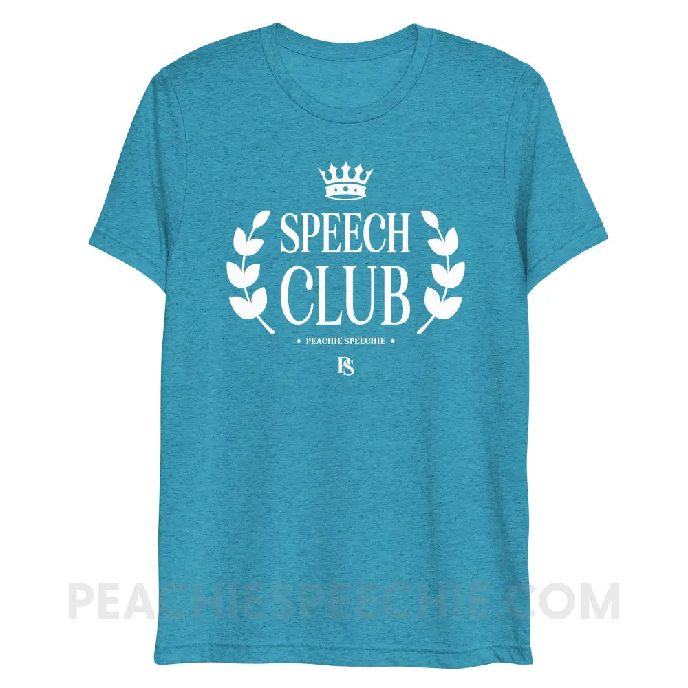 Speech Club Tri-Blend Tee - Aqua Triblend / XS - peachiespeechie.com