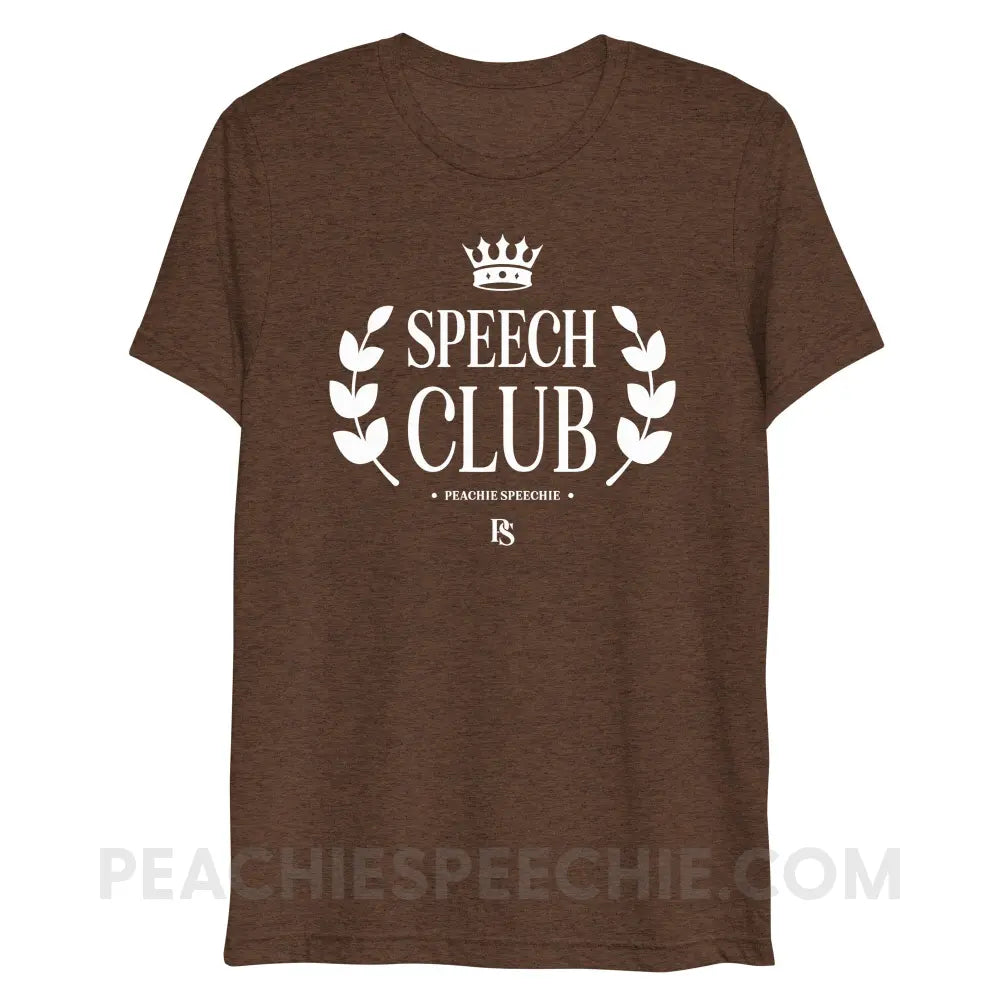 Speech Club Tri-Blend Tee - Brown Triblend / XS - peachiespeechie.com