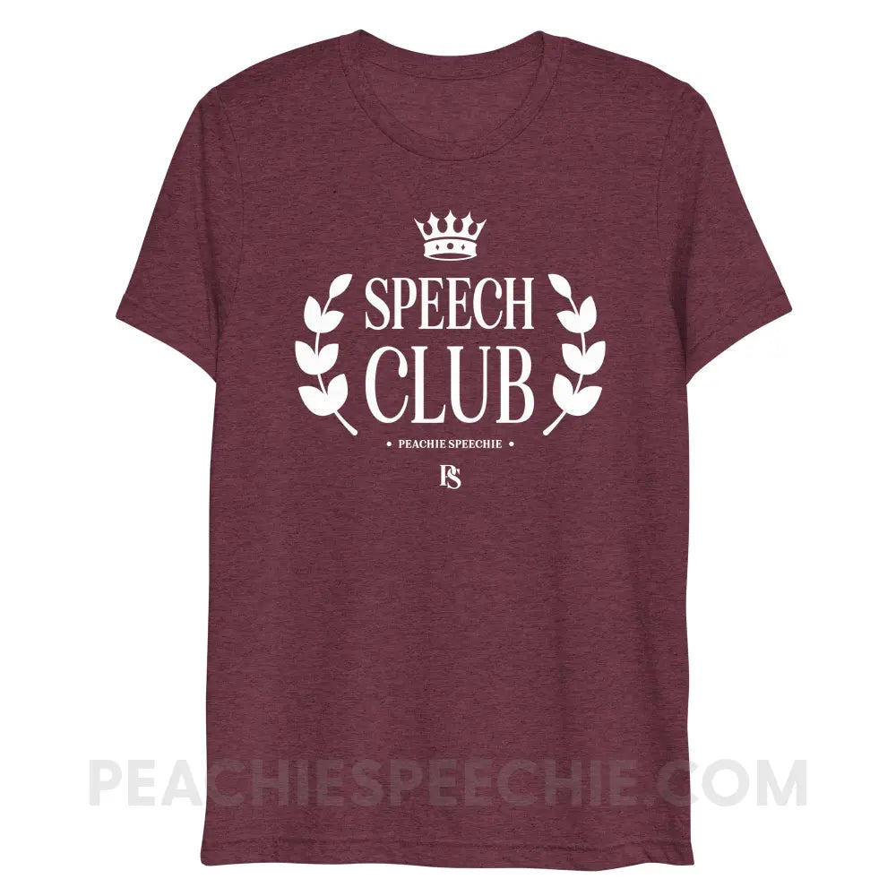 Speech Club Tri-Blend Tee - Maroon Triblend / XS - peachiespeechie.com